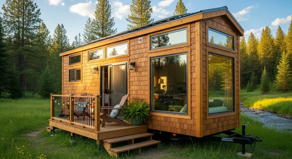 tiny house living in small spaces with modern design and sustainable features